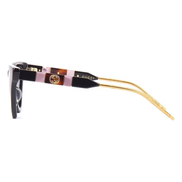 New GUCCI Black Cat Eye GG0597S 001 Sunglasses Women - Picture 3 of 5